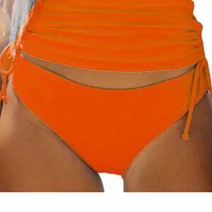 NWT High Cut Bikini Bottom Orange Size Small bottom only